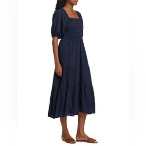 💥 Like New Xirena Chiara Smocked Tiered Midi Dress - Size Small